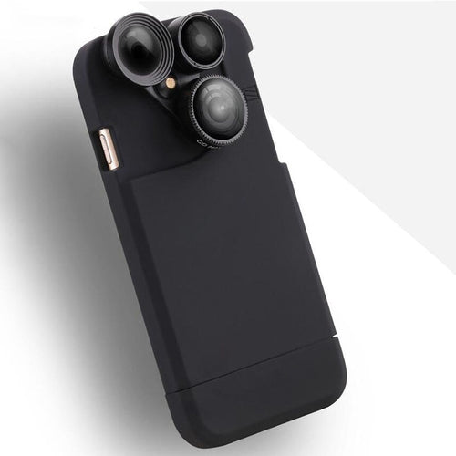4 In 1 Telescope lense Mobile Phone Case for Iphone x 8plus 7 plus 6 plus 8 7 6s Camera lenses Outdoor Hunting - Rasmarv