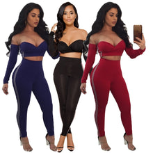 Load image into Gallery viewer, Sexy two piece set Short tube tops Pencil Pants Plus size women tracksuit womens two piece sets Fashion outfits eprolo