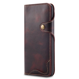 Luxury Business Style Genuine Real Leather Case for Samsung Galaxy S8 S9 S10 Plus Case Flip Wallet Card for Samsung eprolo