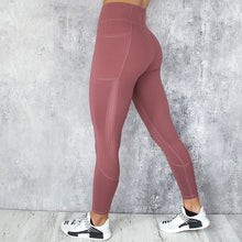Load image into Gallery viewer, Fitness Women Leggings New Casual Sexy Pocket High Waist Mesh Stitching Leggings Polyester Exercise Slim Leggings eprolo