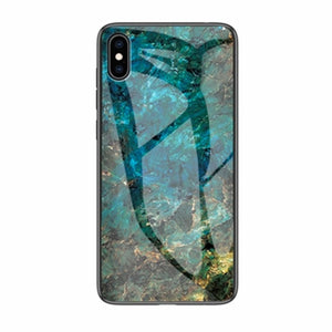 Luxury Marble Phone Case for iPhone X Xs Max Glass PC pigeon Back Cover Silicone Soft Edge Coque Case for iPhone XS Max XR Case eprolo