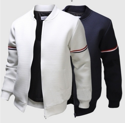 Men Solid Color Jacket Long Sleeve Slim Fit Sport Outdoor Tops Coat eprolo