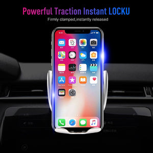 Automatic Clamping Wireless Car Charger Air Vent Phone Holder 360 Degree Rotation USB Charging Mount Bracket eprolo