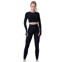 Load image into Gallery viewer, Women Vital Seamless Yoga Set Gym Clothing Fitness Leggings+Cropped Shirts Sport Suit eprolo