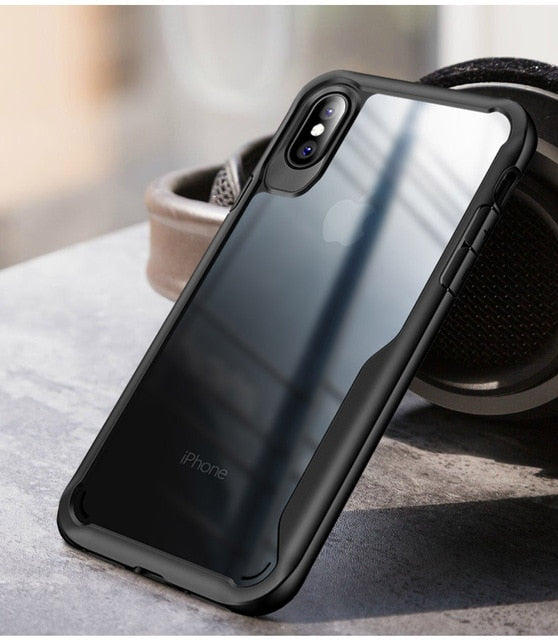 Shockproof Armor Case For iPhone XS XR 8 7 Plus Transparent Case Cover For iPhone 6 6S Plus 5 XS Max Luxury Silicone Case eprolo