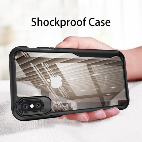Shockproof Armor Case For iPhone XS XR 8 7 Plus Transparent Case Cover For iPhone 6 6S Plus 5 XS Max Luxury Silicone Case eprolo