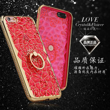 Load image into Gallery viewer, for iPhone X Xs Max XR Case Luxury 3D Soft Ring Capa for iPhone 5 5S SE 6 S 7 8 Plus Ring Silicon Glitter Rhinestone Stand Cover eprolo