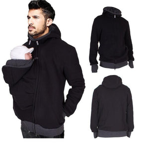 Winter Dad&Mom Baby Carrier Hoodies O-Neck Maternity Baby Hoodies Pregnant Causal Zipper Hooded Outerwear For Women/Men Clothes eprolo