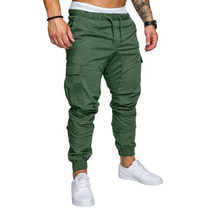 Hip Hop Harem Joggers Pants Solid Multi-pocket Pants Sweatpants