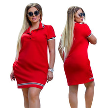 Load image into Gallery viewer, Women Polo Above Knee Mini Dress, curvy plus size eprolo