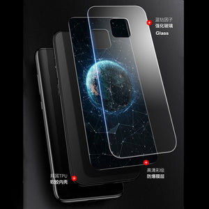 For Huawei Mate 20 Pro Huawei Mate 20 20X Case painted Tempered Glass Silicon Protective full Cover Cases eprolo