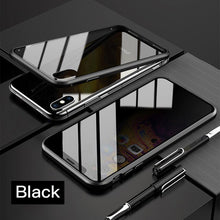 Load image into Gallery viewer, Privacy Magnetische Gehard Glas Case voor iPhone X XS MAX 8 7 Plus Anti Peep Telefoon Shell 360 Volledige Shockproof protector Clear Capa eprolo