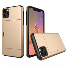 Load image into Gallery viewer, For iPhone 11 Pro Max XS X XR Case Slide Armor Wallet Card Slots Holder Cover For IPhone 7 8 6 6s Plus 5 5s TPU Shockproof Shell eprolo