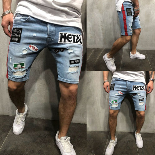 Men Cool Denim Summer Hot Sale Cotton Casual Men Short Pants Brand Clothing Shorts Camo Mens Denim Shorts