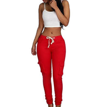 Load image into Gallery viewer, Plus Size Pants Women  New Casual Skinny Pencil Pants Female Waist Drawstring Fashion Army  Trousers 4XL eprolo