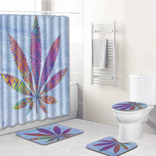 Load image into Gallery viewer, S 3D Printing Maple Leaf Bathroom Mats 180*180cm Shower Curtain 4pcs Bath Mat Sets Home Decoration eprolo
