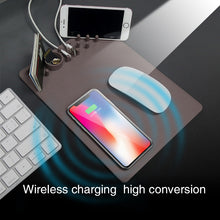 Load image into Gallery viewer, Newest QI Wireless Charging Mousepad Mouse Pad Phone Holder Stand Chargers For iPhone X 8Plus For Samsung Note 8 S8 S7 eprolo