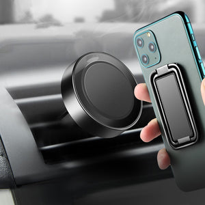 Double Magic Magnetic Car Phone Holder Stand For IPhone 12 Metal Phone Holder Foldable Desk Stand For Mobile Phone Universal eprolo