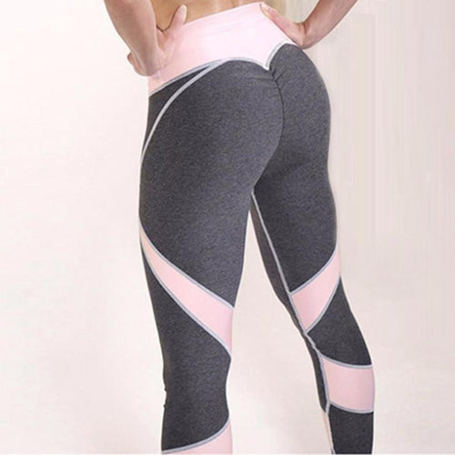 Women Solid Patchwork Training Gym Legging Running Fitness Leggings Waist Breathable Yoga Elastic Sport Pants High Leggings eprolo