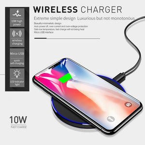 Qi Wireless Charger For iPhone 8 X XR XS Max QC3.0 10W Fast Wireless Charging eprolo
