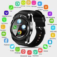 Load image into Gallery viewer, Smart Watch V8 Men Bluetooth Sport Watches Women Ladies Rel gio Smartwatch with Camera Sim Card Slot Android Phone eprolo