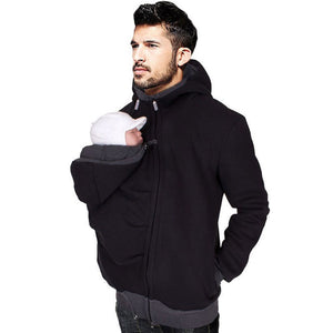Winter Dad&Mom Baby Carrier Hoodies O-Neck Maternity Baby Hoodies Pregnant Causal Zipper Hooded Outerwear For Women/Men Clothes eprolo