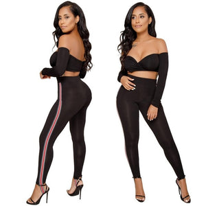 Sexy two piece set Short tube tops Pencil Pants Plus size women tracksuit womens two piece sets Fashion outfits eprolo