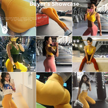 Load image into Gallery viewer, Women&#39;s Crop Seamless Yoga Pants Power Flex Fitness Gym Leggings Jogging Squats Capris High Waist Tummy Control Sport Leggings eprolo