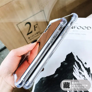 Gasbag Drop Proof Mirror Case for iphone XR 7 8 XS MAX XSmax X 10 6 6S Plus 7Plus 8Plus Airbag Soft TPU Phone Cover eprolo