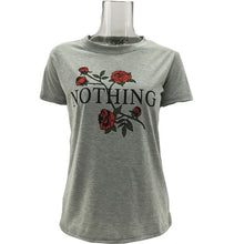 Load image into Gallery viewer, Thin Women T Shirts O Neck Rose Print Cotton Blend T-shirt eprolo
