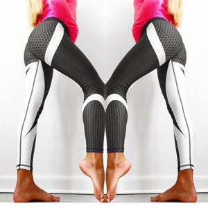 New Arrival Pattern Leggings Women Printed Pants Work Out Sporting Slim White Black Trousers Fitness Leggins eprolo