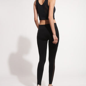 Women fitness black tights mesh leggings with pocket Pluscool sports eprolo