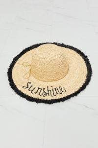 Fame Sunshine Straw Fringe Hat Trendsi
