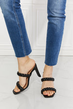 Load image into Gallery viewer, MMShoes In Love Double Braided Block Heel Sandal in Black Trendsi