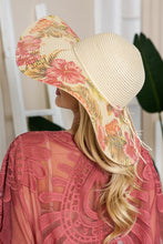 Load image into Gallery viewer, Justin Taylor Floral Bow Detail Sunhat Trendsi