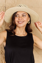 Load image into Gallery viewer, Fame Fight Through It Lace Detail Straw Braided Fashion Sun Hat Trendsi